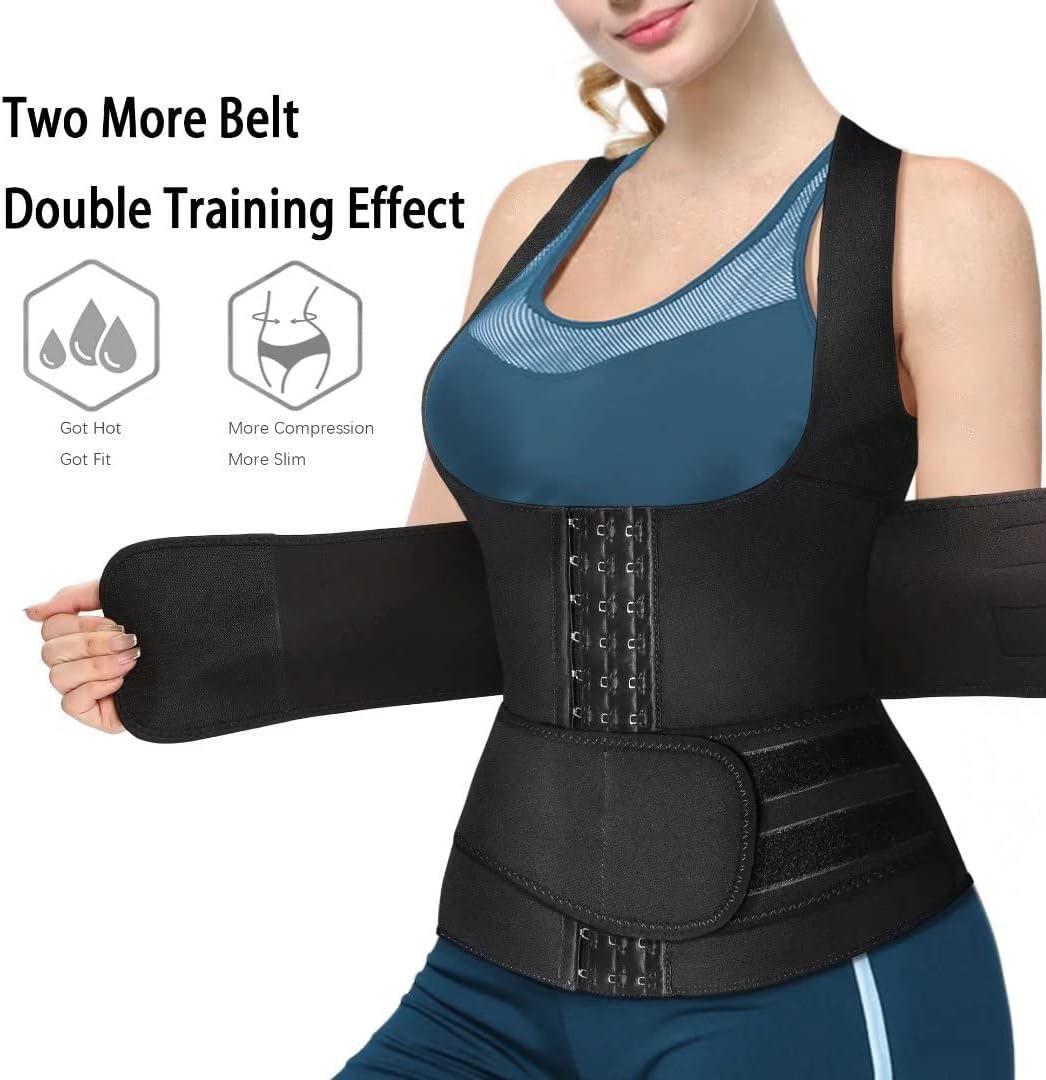 Waist trainer vest with double belt online