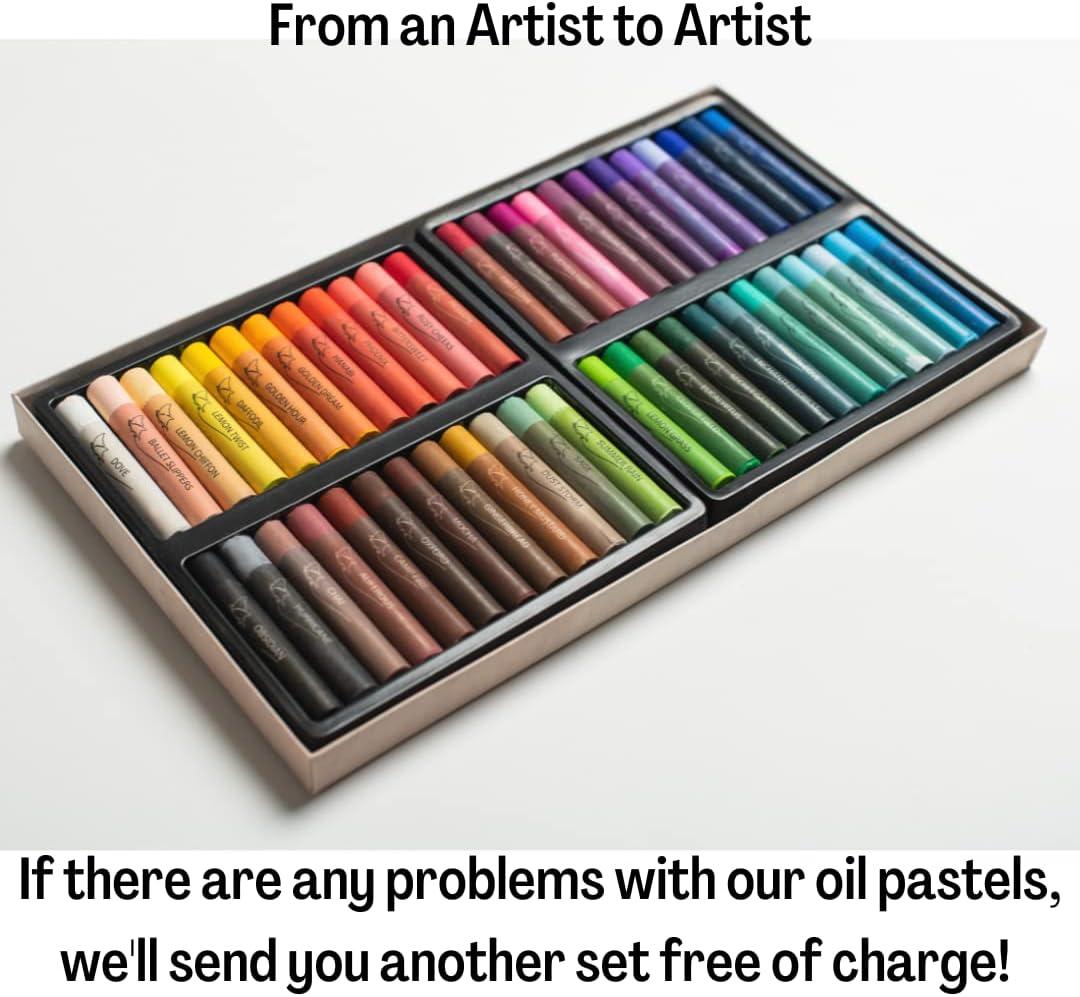 Paloura 48 colors soft oil pastels for kids & artists & professionals oil  pastels classroom set/oil pastels art supplies for kids/pas