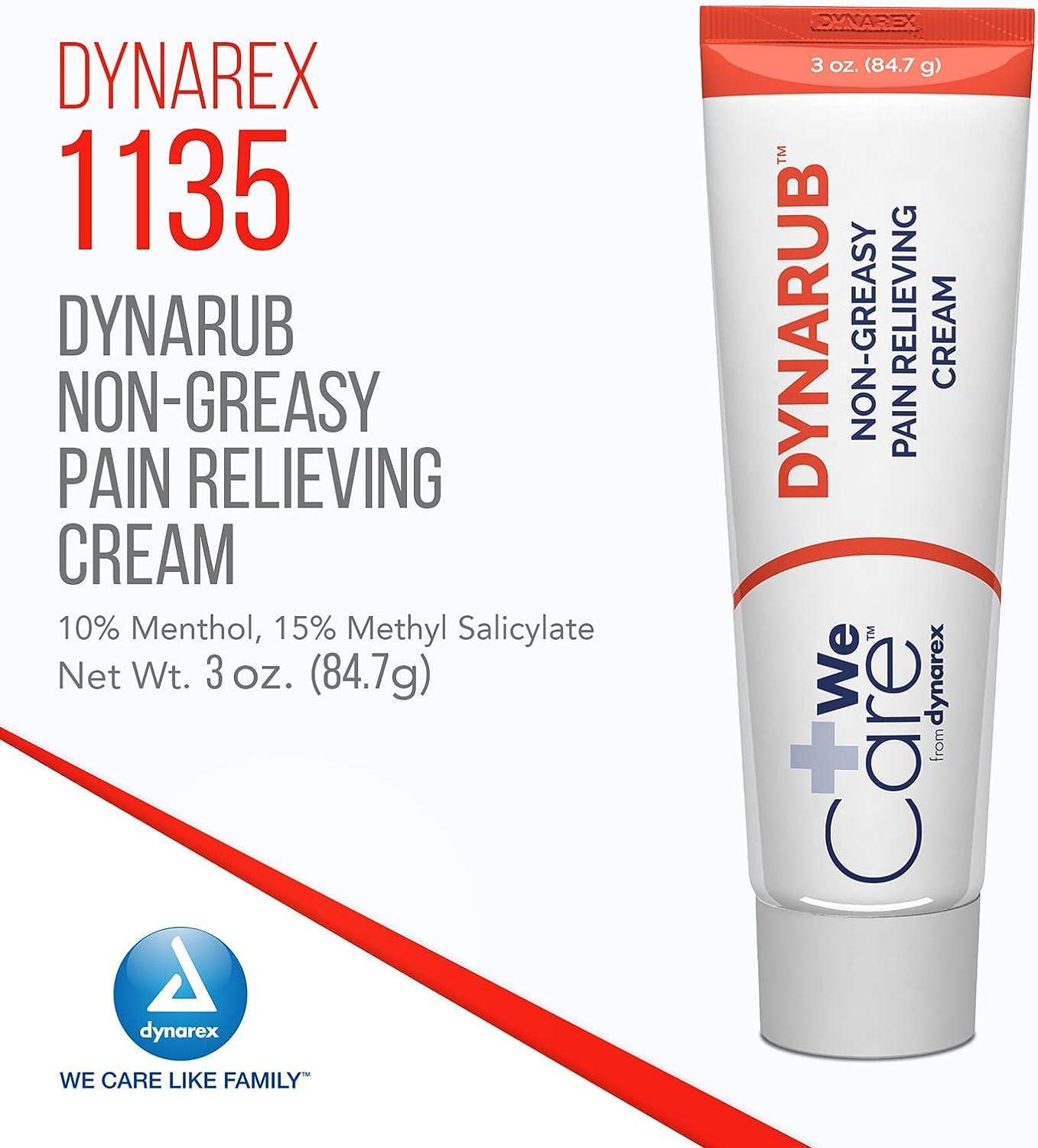 Dynarex DynaRub Cream Mentholated Topical Muscle Pain Relief Cream