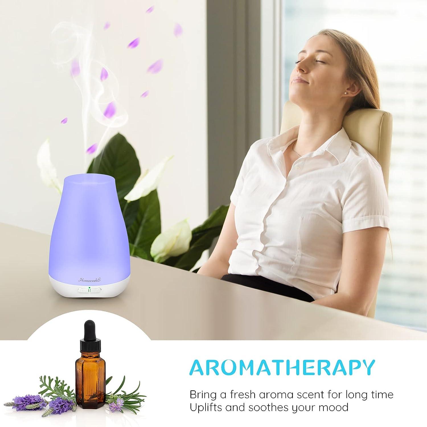 Homeweeks Diffusers, 100ml Colorful Essential Oil Diffuser with