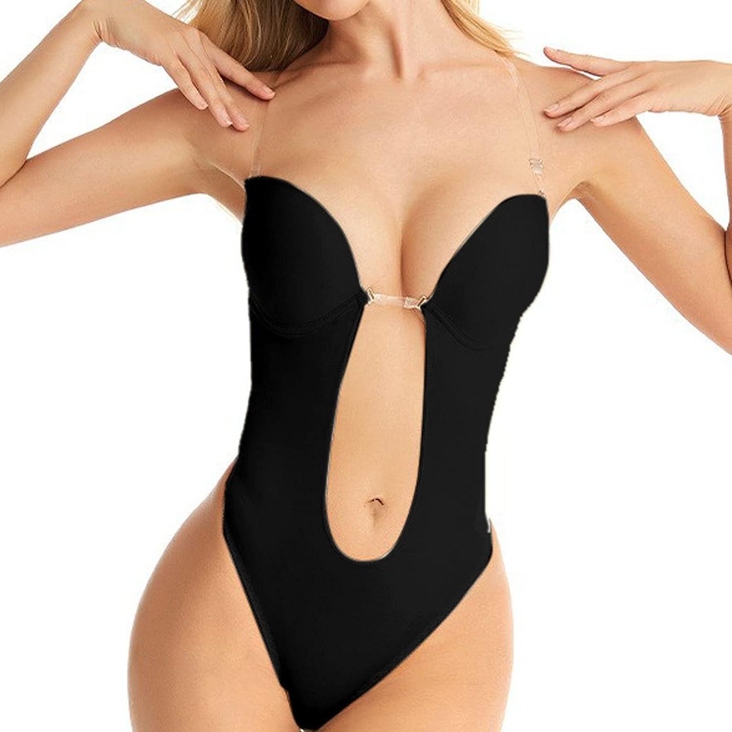navy blue dress for baby girl Voluptuous U Plunge Backless Strapless – Fashion Forms®