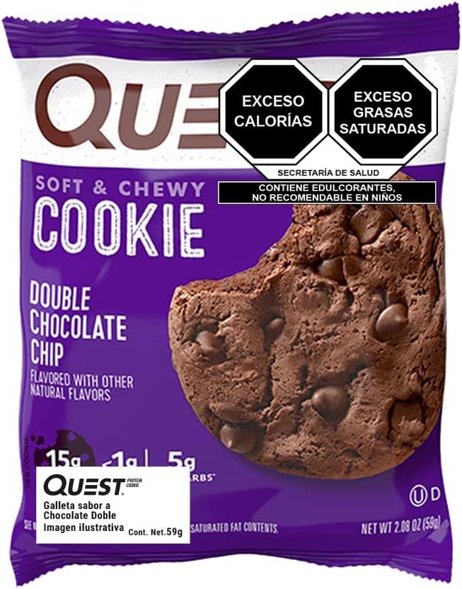 Quest Nutrition Protein Cookie, Double Chocolate Chip 2.08 Oz,(Pack of 12)