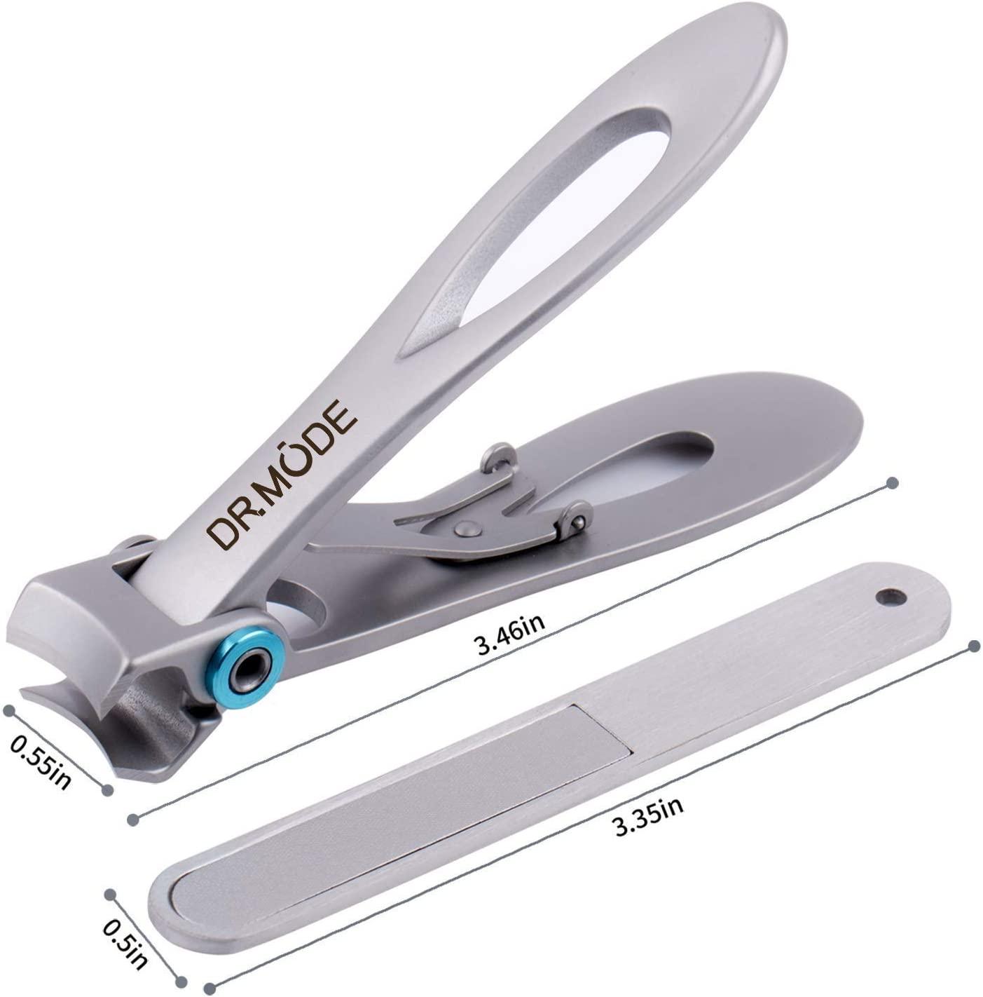 Nail Clippers for Thick Nails - DR. MODE 15mm Wide Jaw Opening Extra Large Toenail  Clippers Cutter with Nail File for Thick Nails, Heavy Duty Fingernail  Clippers for Men, Seniors