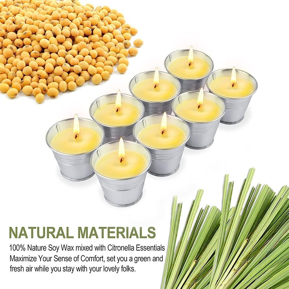 SUPERSUN 8 Citronella Candles Outdoor 80120 Hours Garden Citronella