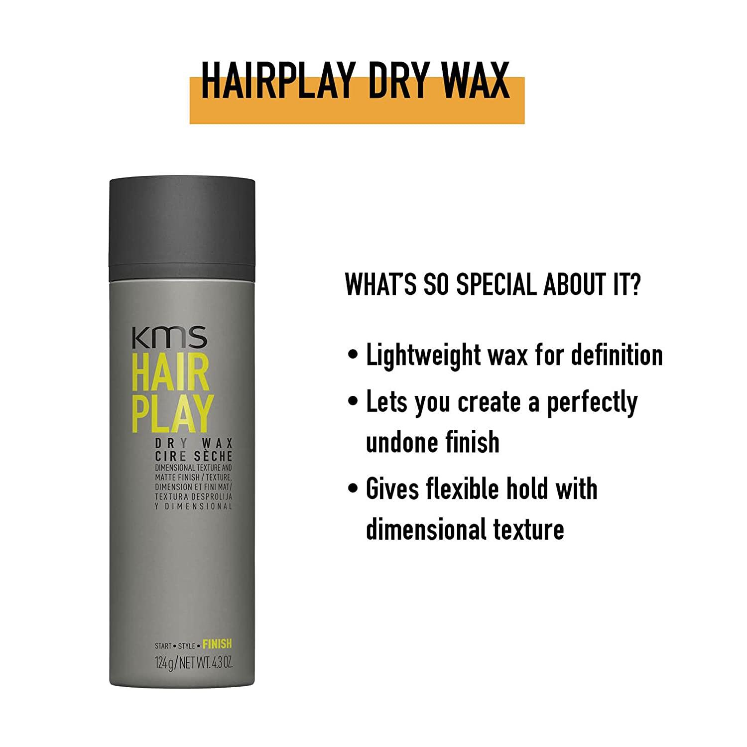 Humoristisk pakke opdagelse KMS HAIRPLAY Flexible Hold Texturizing Dry Wax Finishing Hairspray, 4.3 Oz