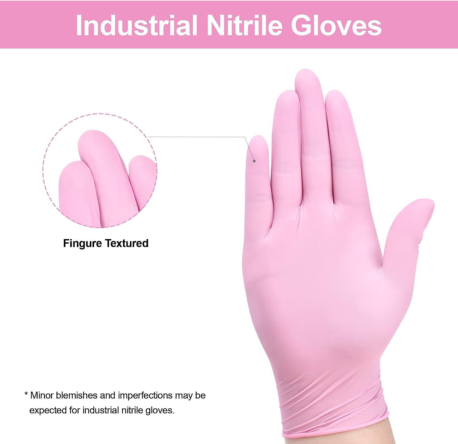 SwiftGrip Pink Nitrile Gloves, 3-mil, Pink Industrial Gloves