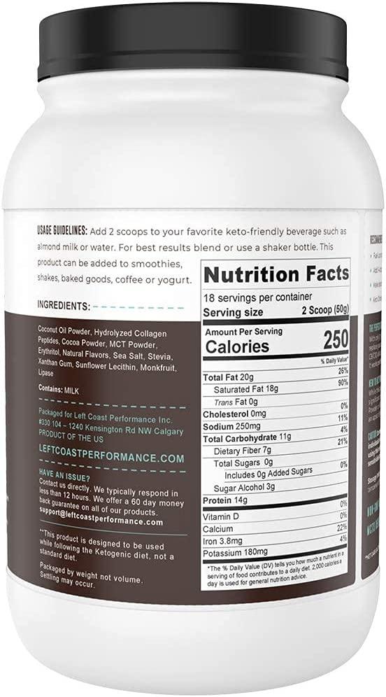 Keto Meal Replacement Shakes, Chocolate, 2lbs, Low Carb Keto Protein