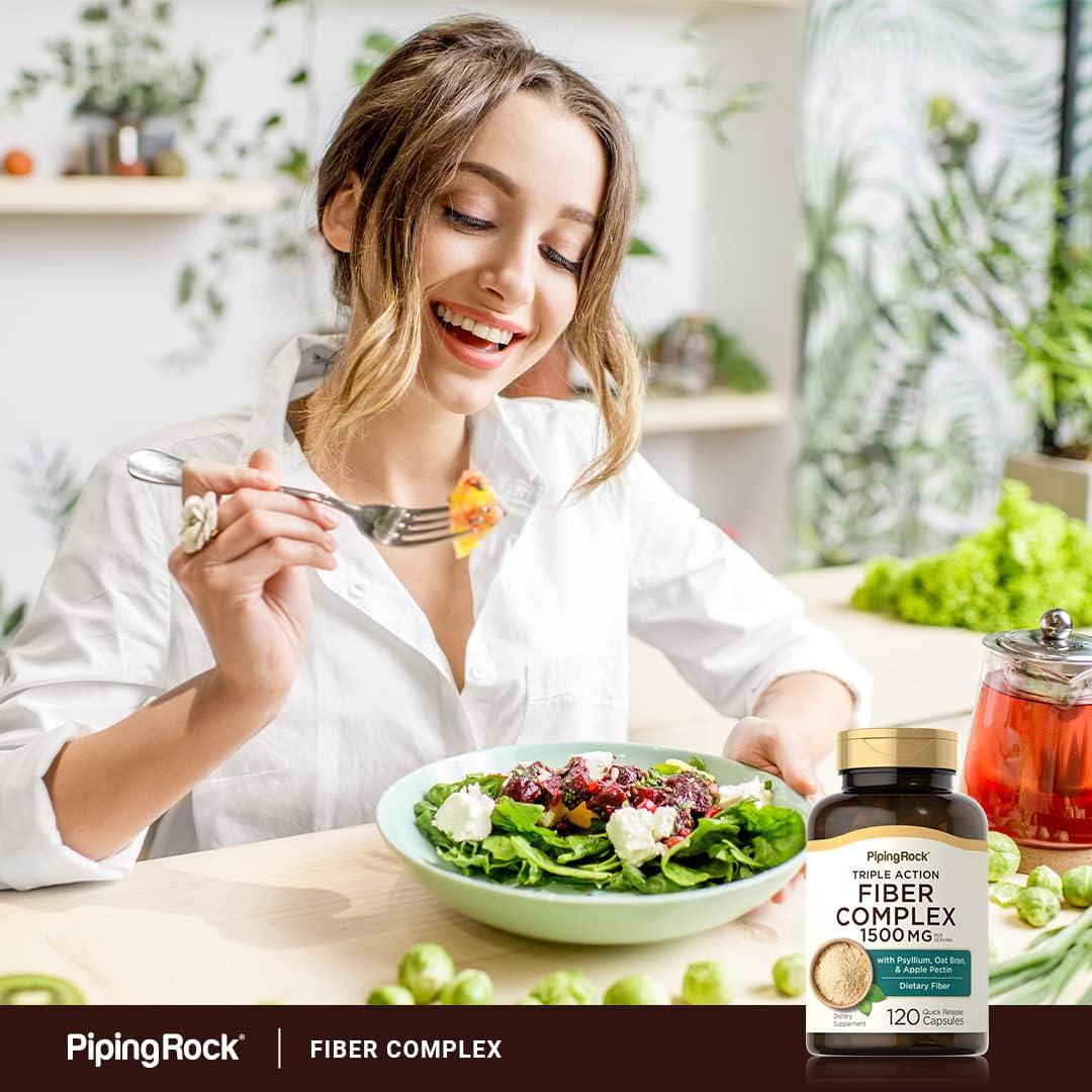 Piping Rock Fiber Complex 1500mg 120 Capsules Triple Action Fiber