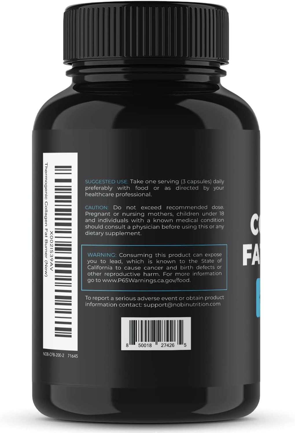 Nobi Nutrition Collagen Thermogenic Fat Burner Appetite Suppressant
