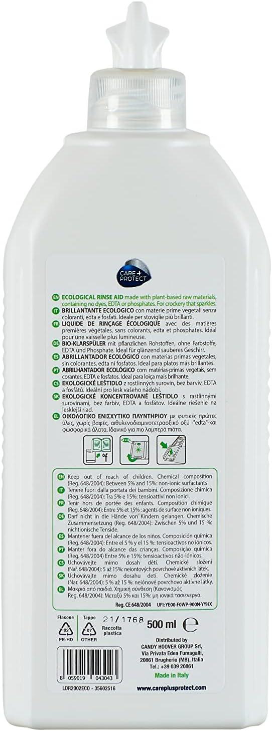 Care + Protect 35602516 Ecological Rinsing Aid for Dishwashers
