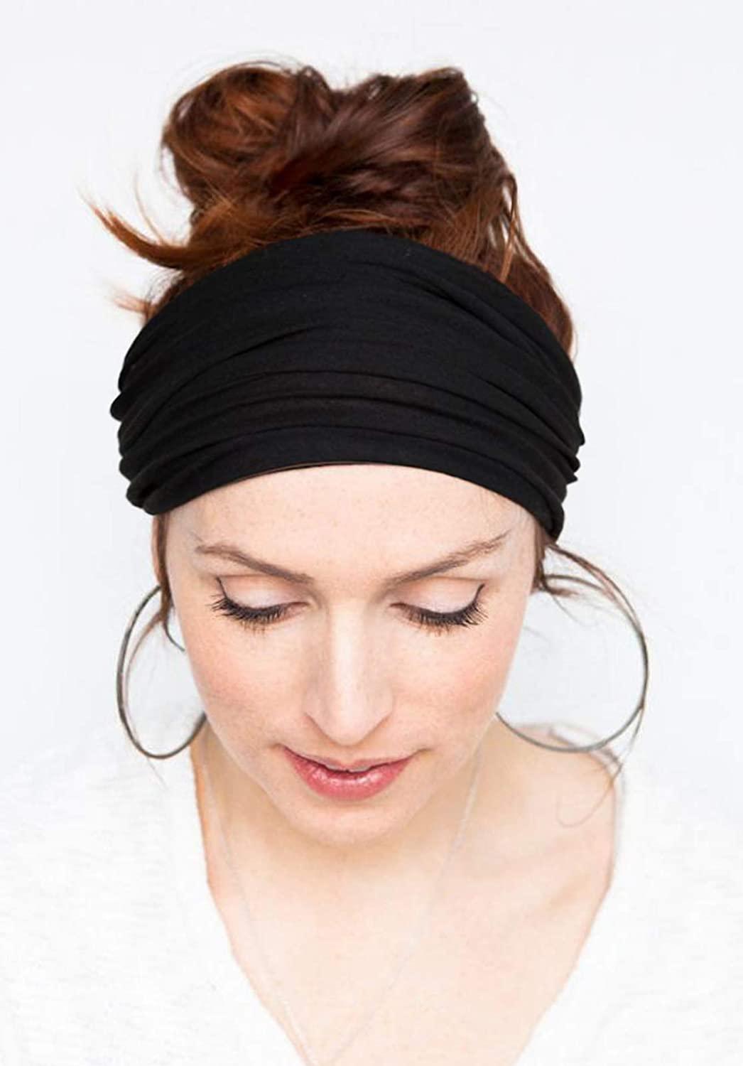 Tobeffect Headbands for Women African Boho Wide Knotted Head Wraps