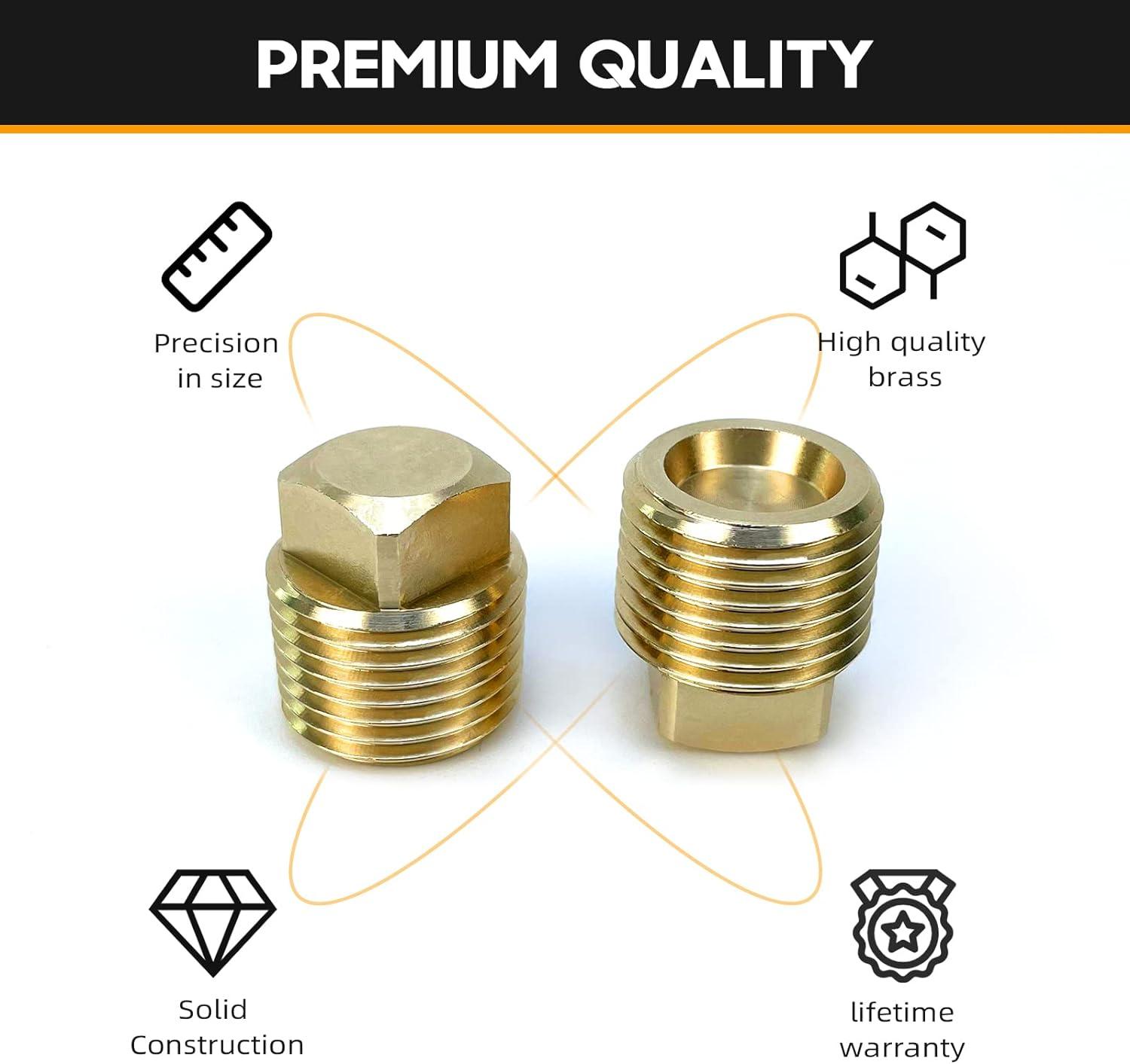 Boat Plugs 1/2 Inch Npt Solid Brass Boat Drain Plug 2 Pack Garboard