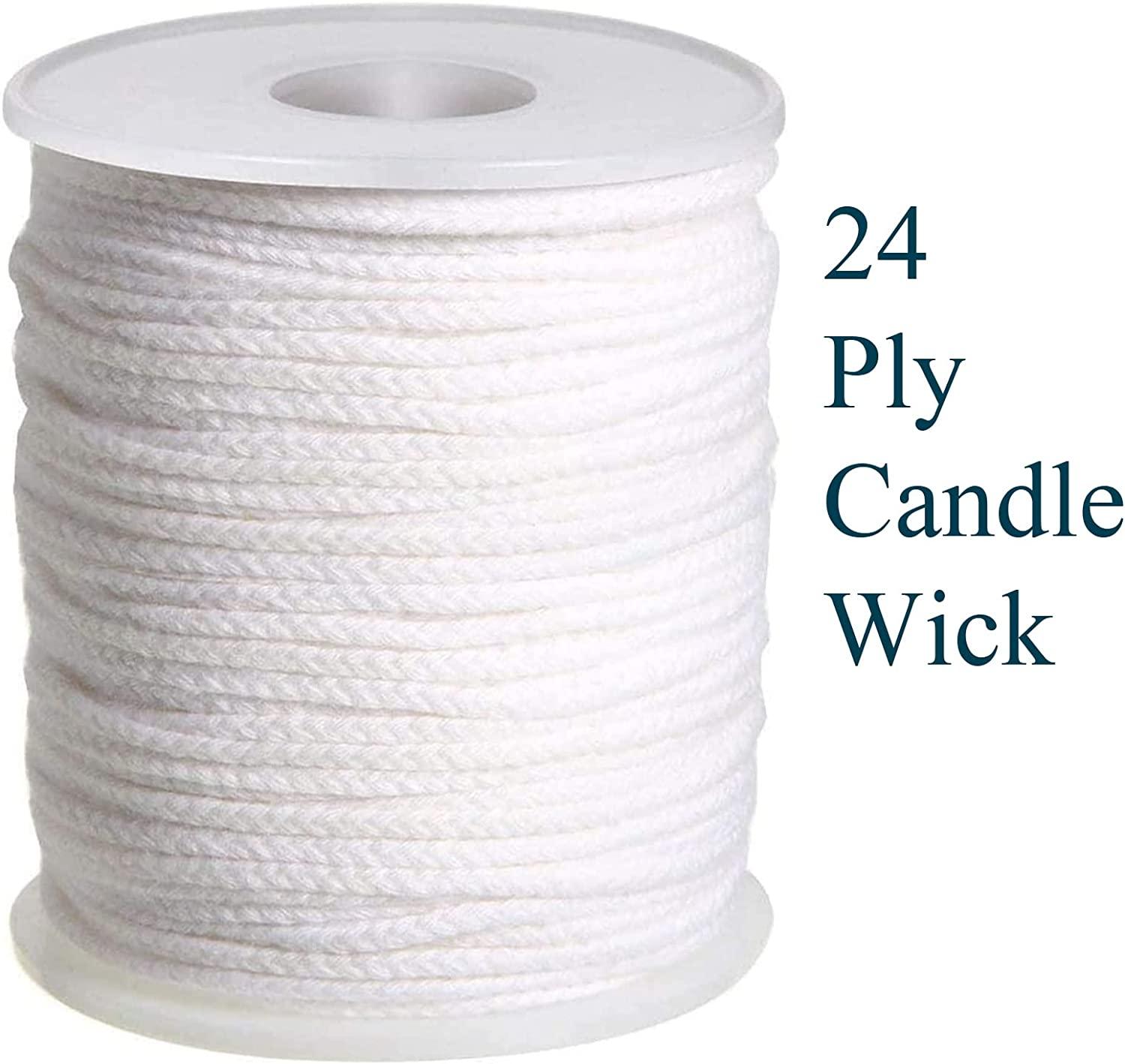 1 Set Candle Wick Roll, 24 Strands Candle Wicks Natural Cotton Candle Wick  Spools And 100 Metal Candle Wicks Fixed Labels For Candle DIY Craft Candle