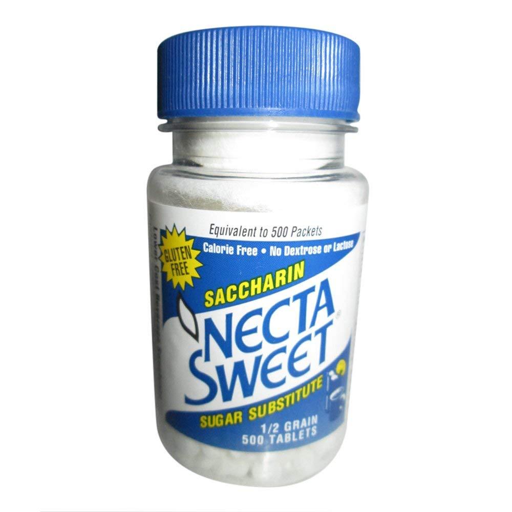 Necta Sweet Saccharin Sugar Substitute 0.5 Grain Tablets 500 Each