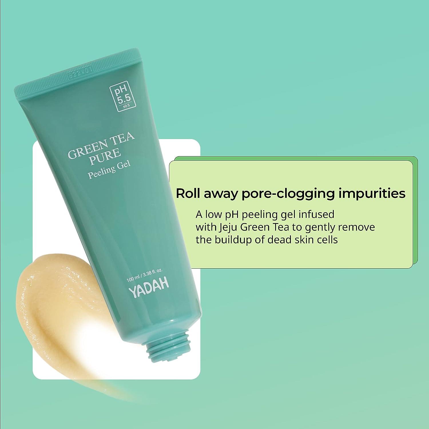 YADAH Green Tea Pure Peeling Gel 3.4 Fl Oz - Natural Exfoliating Gel ...