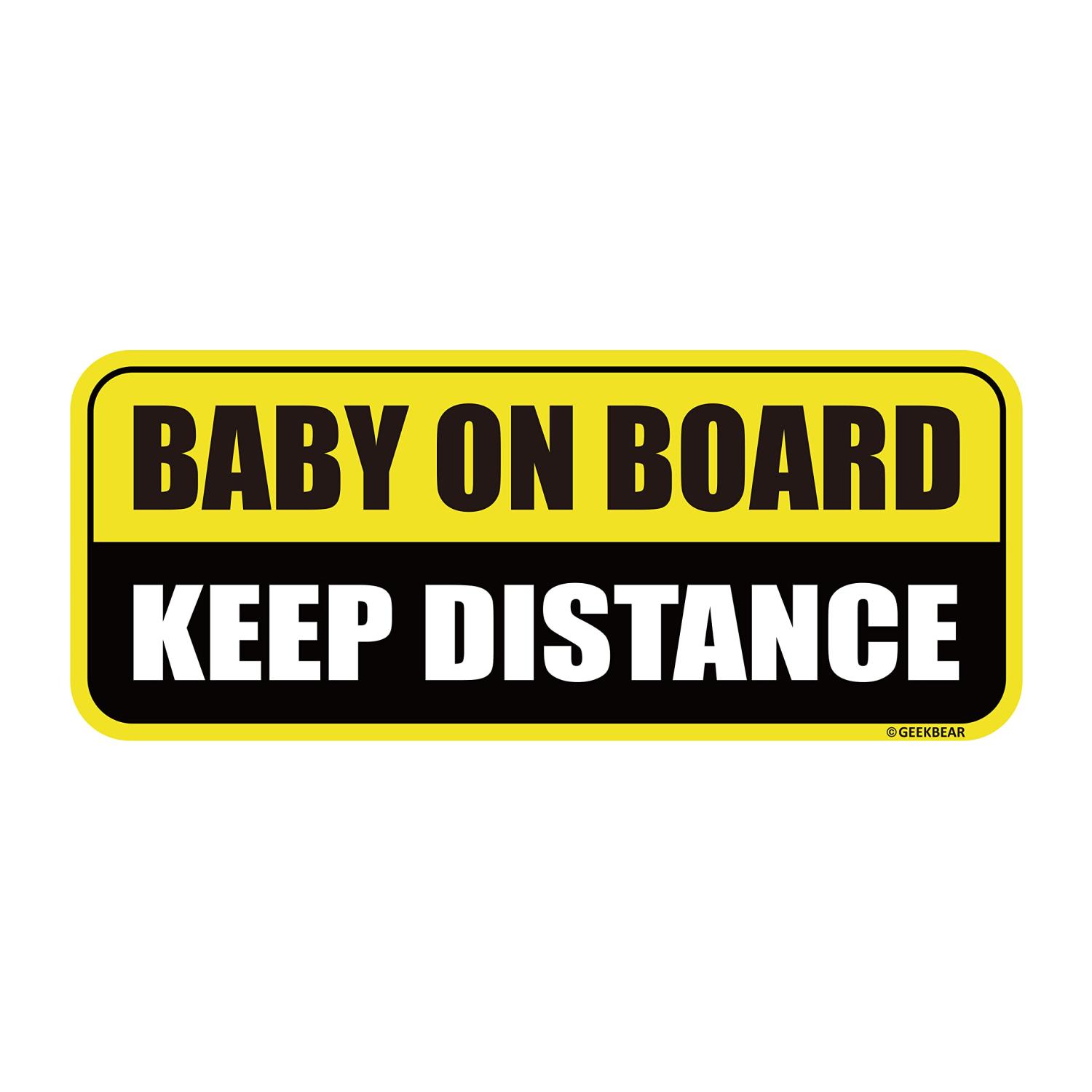 GEEKBEAR Baby on Board (Yellow/Black) Baby on Board Sticker