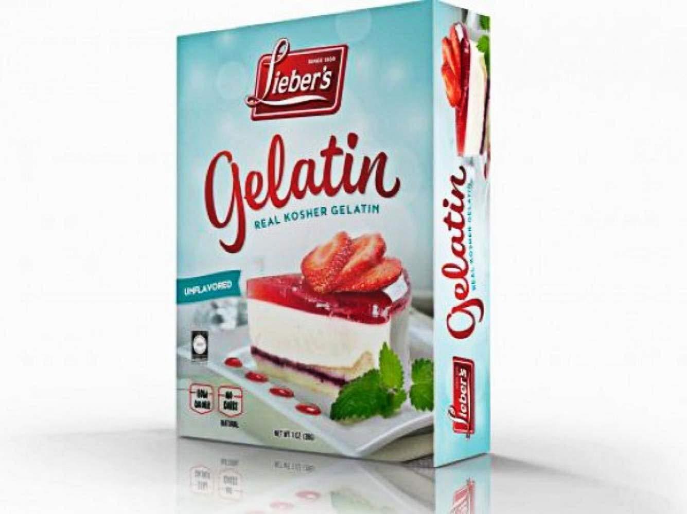 LIEBERS Unflavored Sugar Free Gelatin Powder 1 oz Box (2 Packets