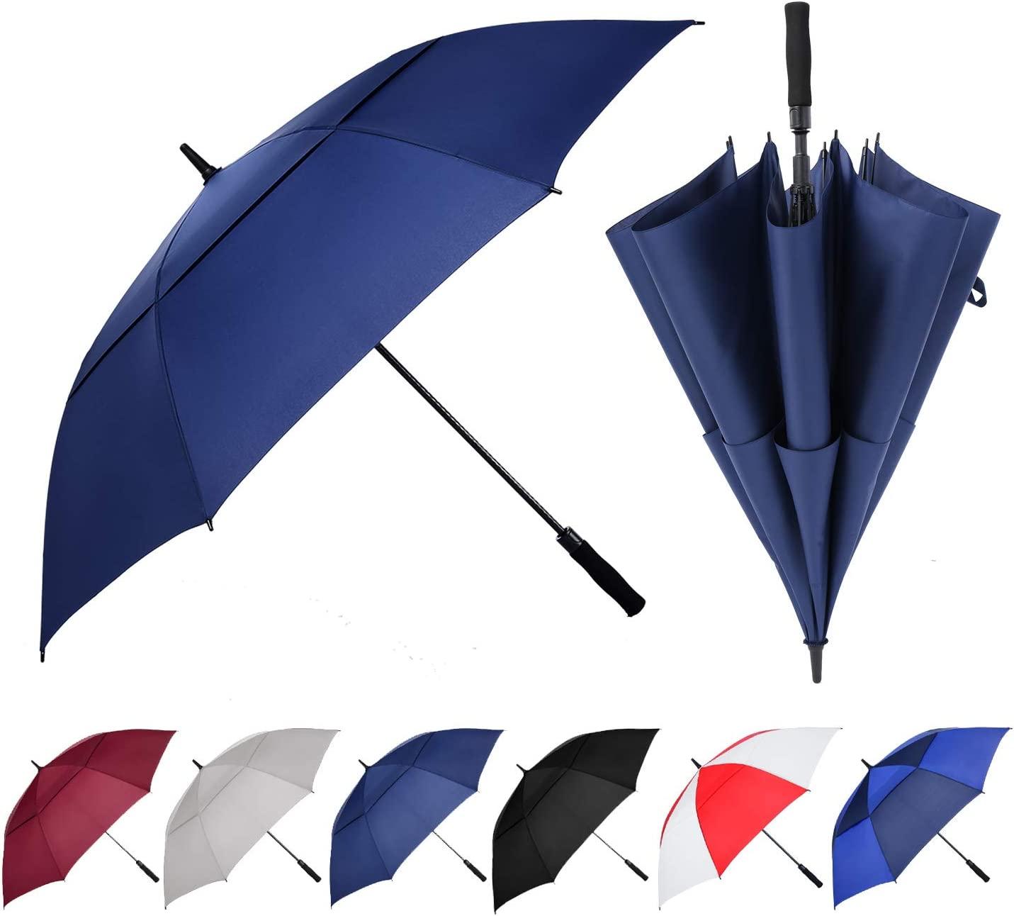 BARAIDA 62 Inch Golf Umbrella Oversize Double Canopy Vented Windproof