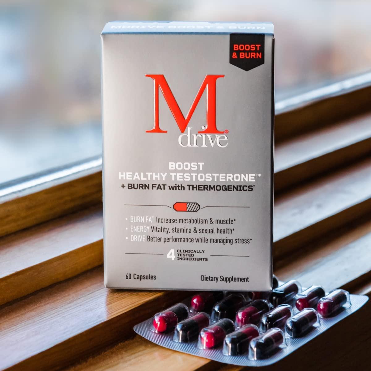 Mdrive Boost and Burn Testosterone Booster and Fat Burner for Men