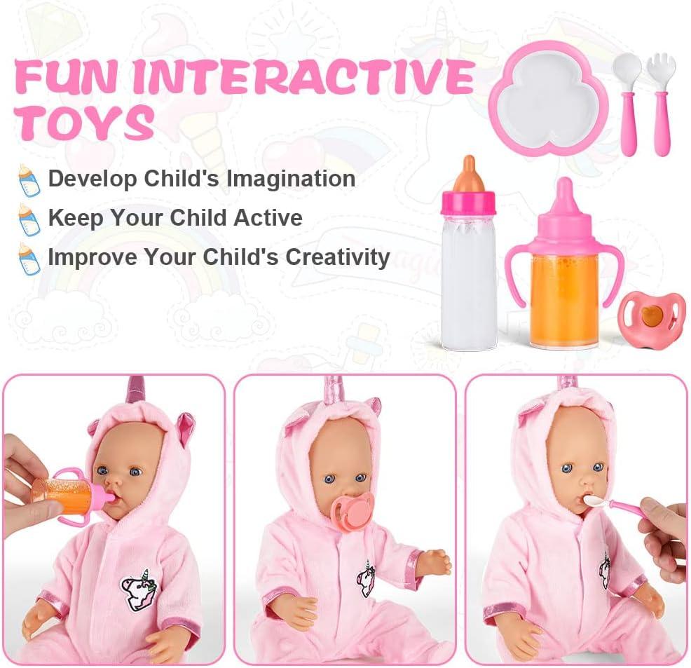 Baby Doll Diaper Bag Set, Feeding Set With Accessories Includes Bottles - View #6