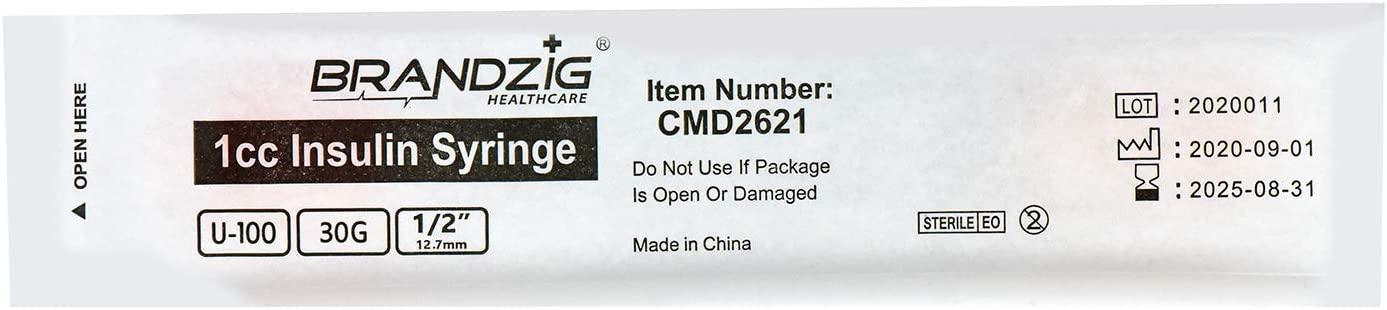 100-Pack 31G 1cc Syringes - 5/16 Inch Needle For Industrial & Scientific Use
