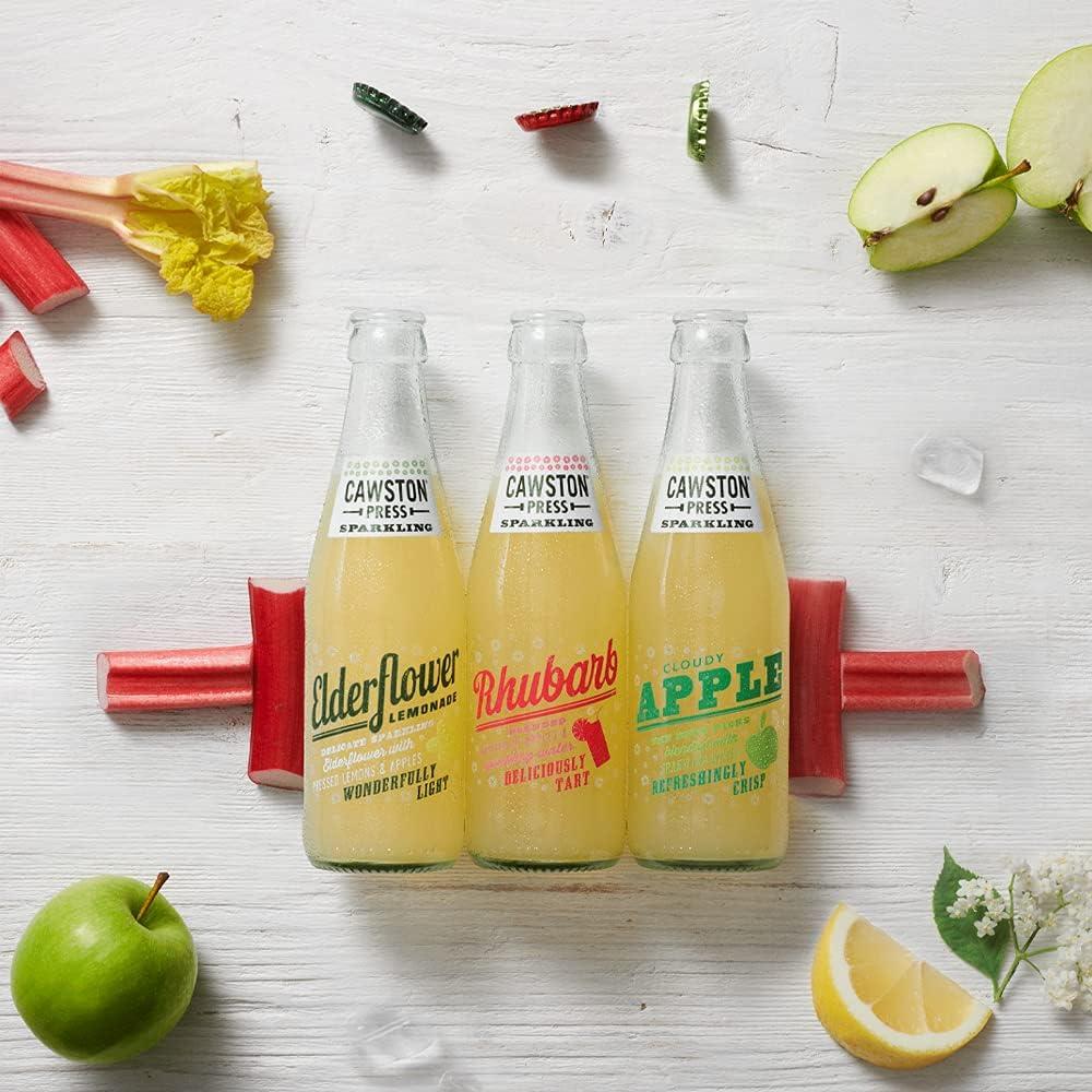 Cawston Press Sparkling Elderflower Lemonade Drink 12 x 250ml Glass Bottles No sugar