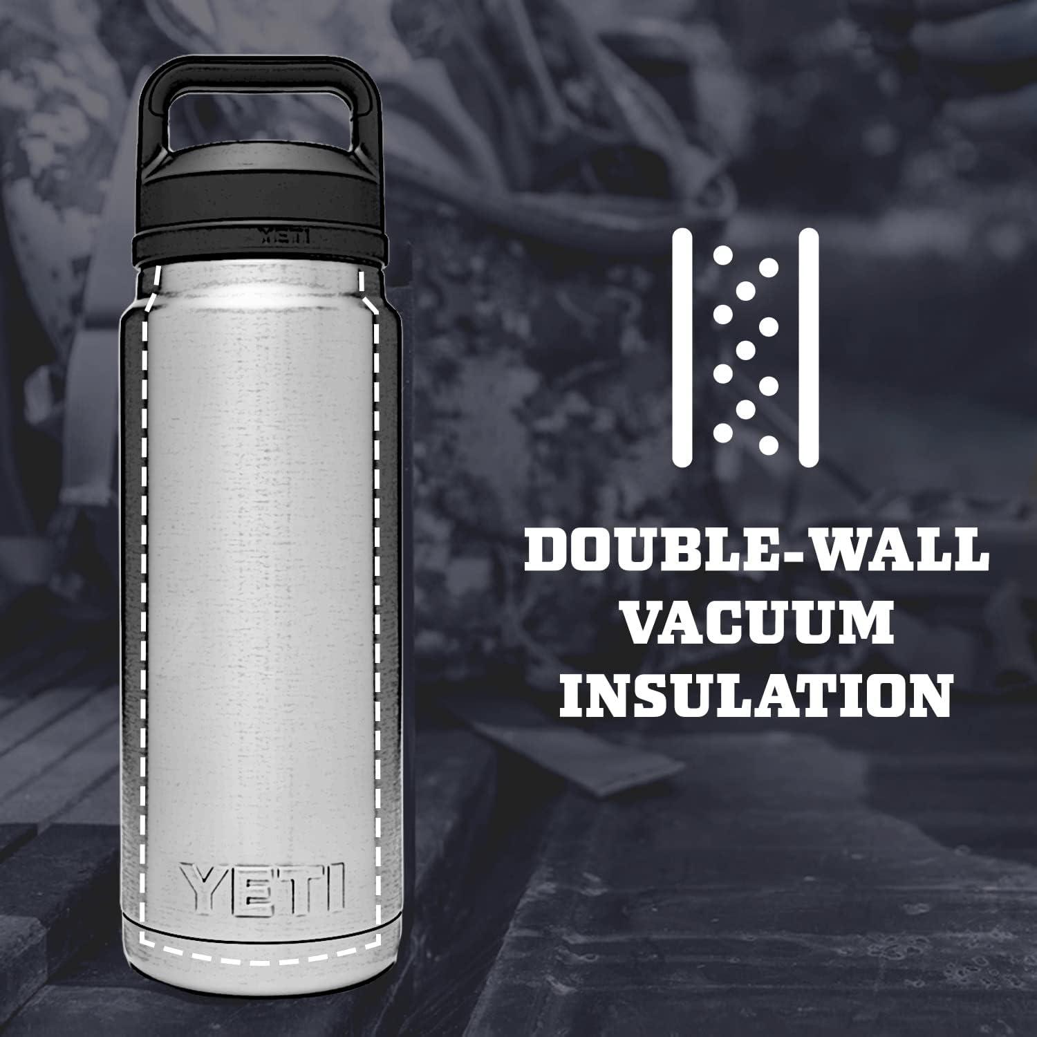 YETI Rambler 26 oz Bottle, Vacuum Insulated, Stainless Steel with  TripleHaul Cap, White