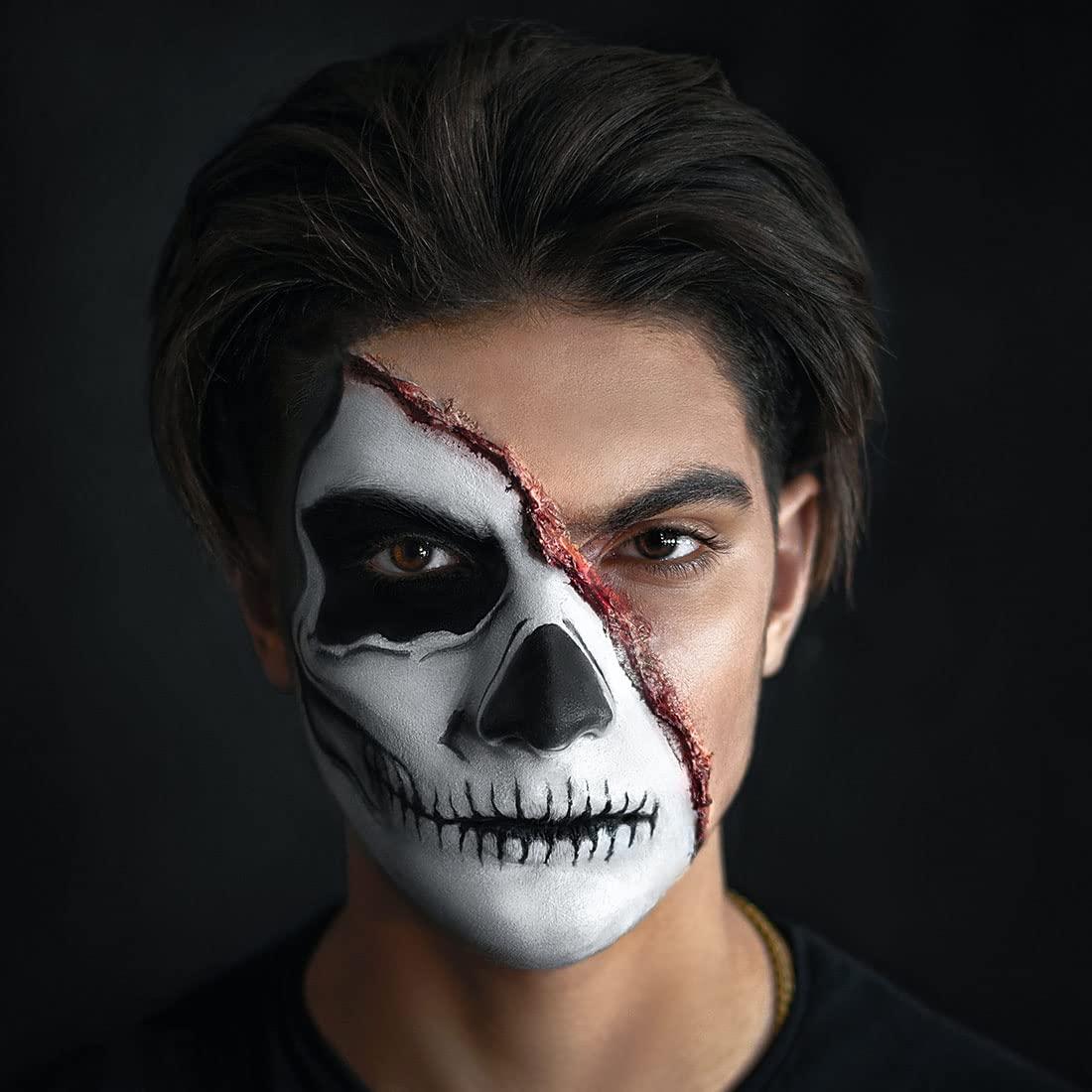 COKOHAPPY Black Face Paint Skeleton Makeup Cream for Halloween