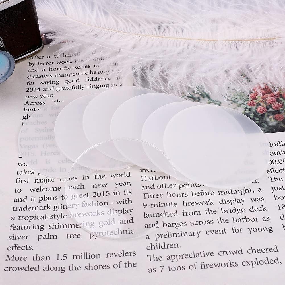 Abtoff 2 Pcs 12 inch Clear Acrylic Circles Blanks Acrylic Discs Transparent Plexiglass Disk Round Acrylic Sheet for DIY Projects and Crafts