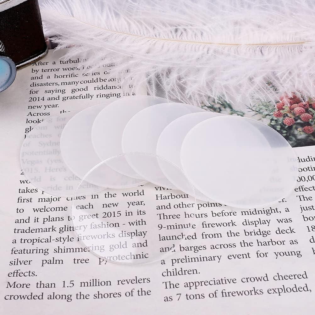 1/4" Thick Clear Round Acrylic Plexiglass Sheet - Transparent Circle Plastic Blanks - Non Glass - Ideal For Tabletops, Crafts And Cake Discs - 8" 2