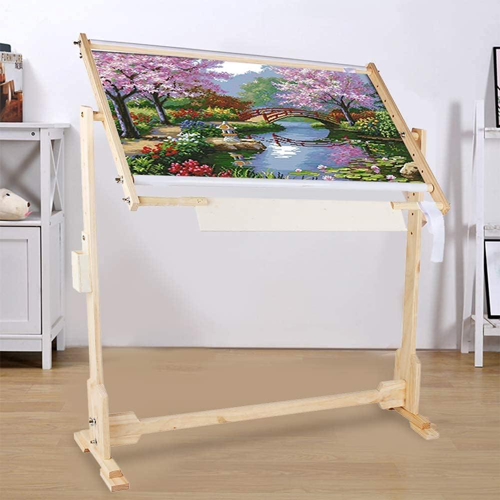 Quilting Frames for Hand Quilting, Stitch Stand Embroidery Hoop Stitch  Frame Stand Wooden Quilting Rack Floor Stand Adjustable Needlework Stand