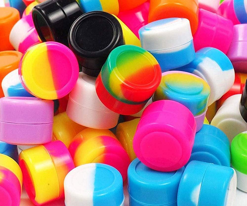 KISEER 30 Pcs 5ml Silicone Wax Containers Assorted Colors Multi Use Non