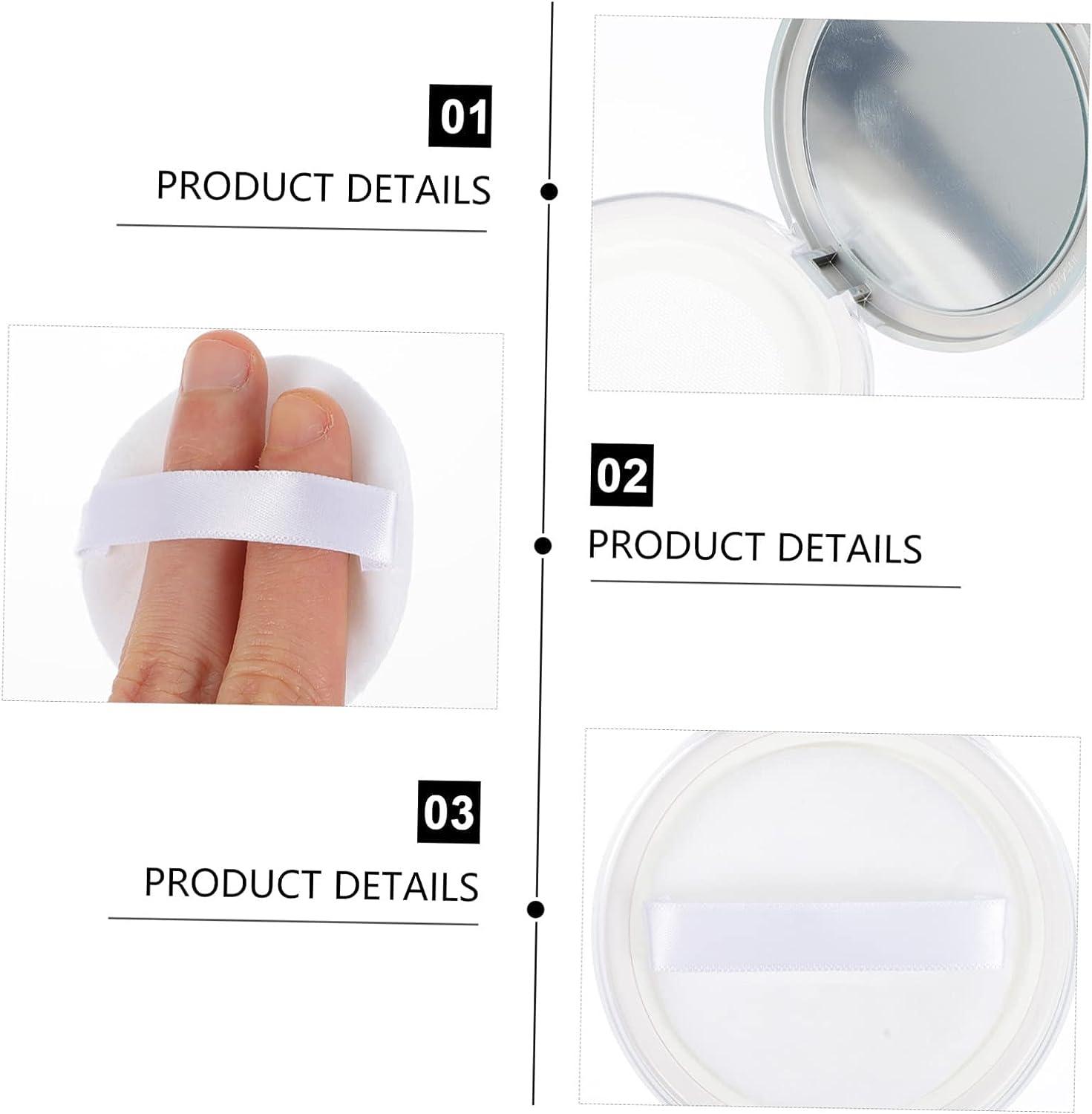 KALLORY Travel Baby Powder Lotion Container with Puff 2 Sets