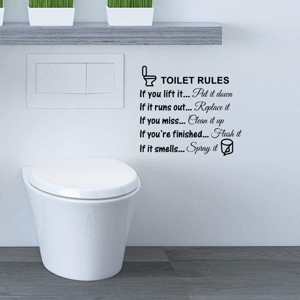Jiuhong Funny Man's Woman's Washroom Toilet Sign Wall Sticker Home