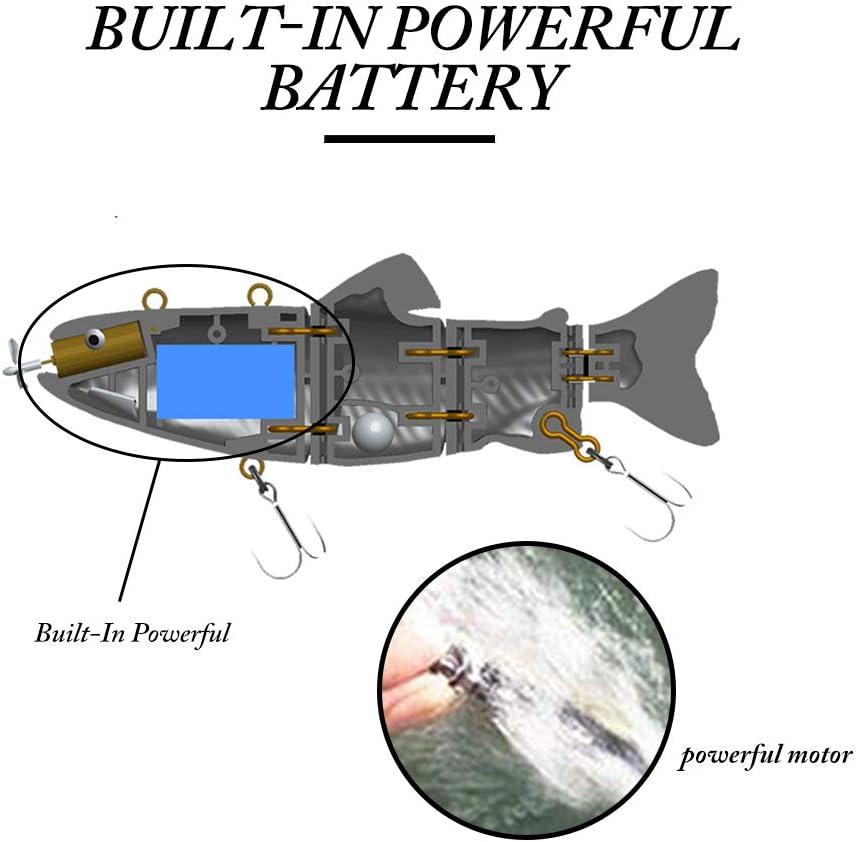 Oubit Electric Bait Swimming Robotic Segment Fishing Lure USB Charging Swim  Bait 