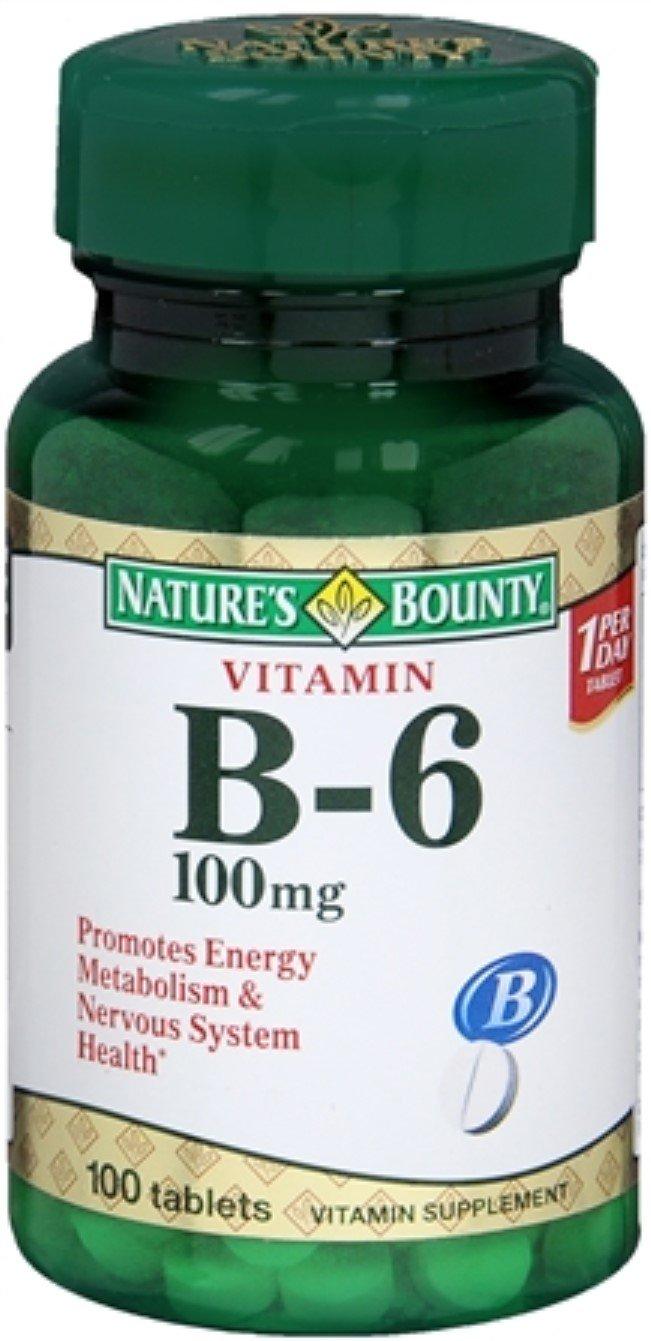 Nb Vit B6 100 Mg Size 100s Nature'S Bounty Vitamin B6 100mg Tablets 100 Count