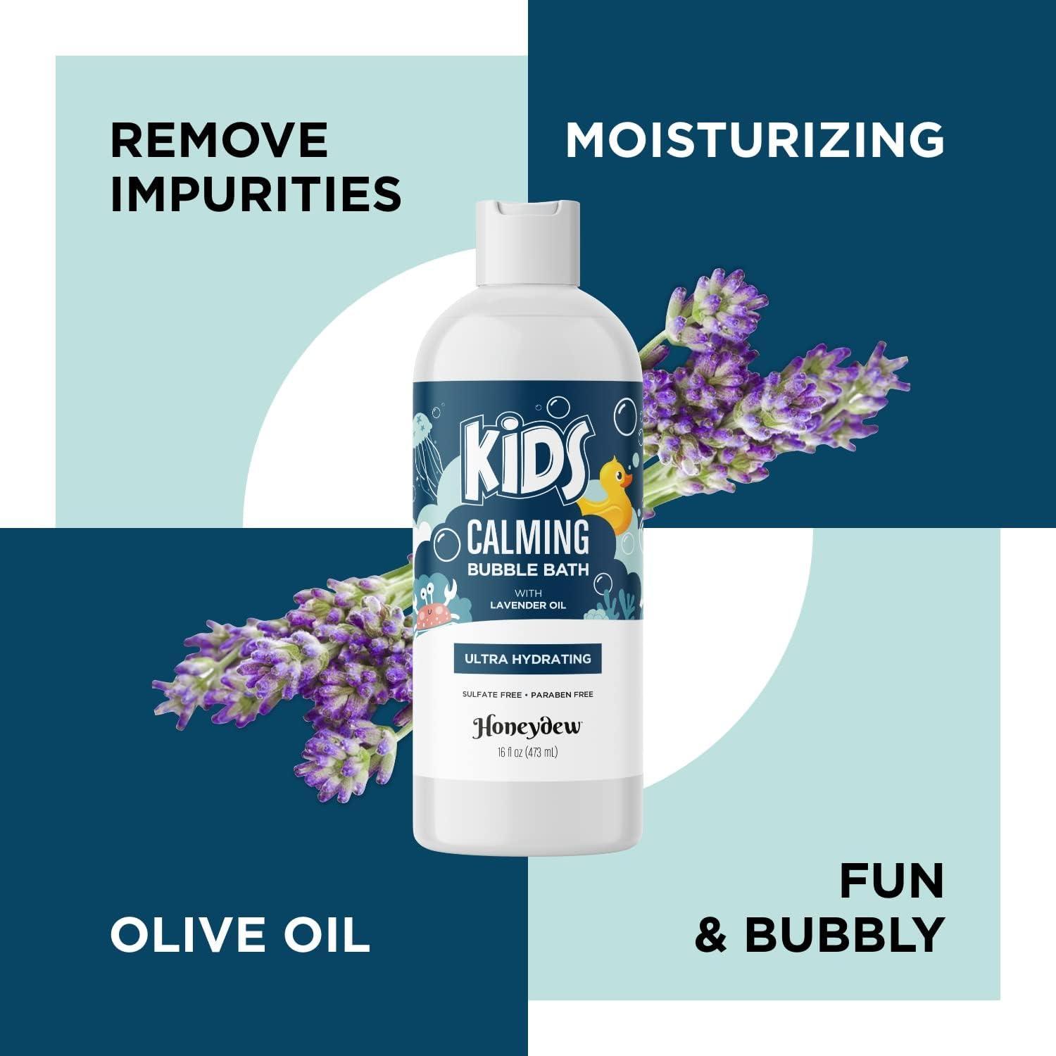 Lavender Bubble Bath for Kids with Aloe - Sudsy Bubble Bath with  Aromatherapy Essential Oils for Relaxing and Lavender Oil Baby Bath Wash -  Kids Bath Enriched with Nourishing Aloe Vera and