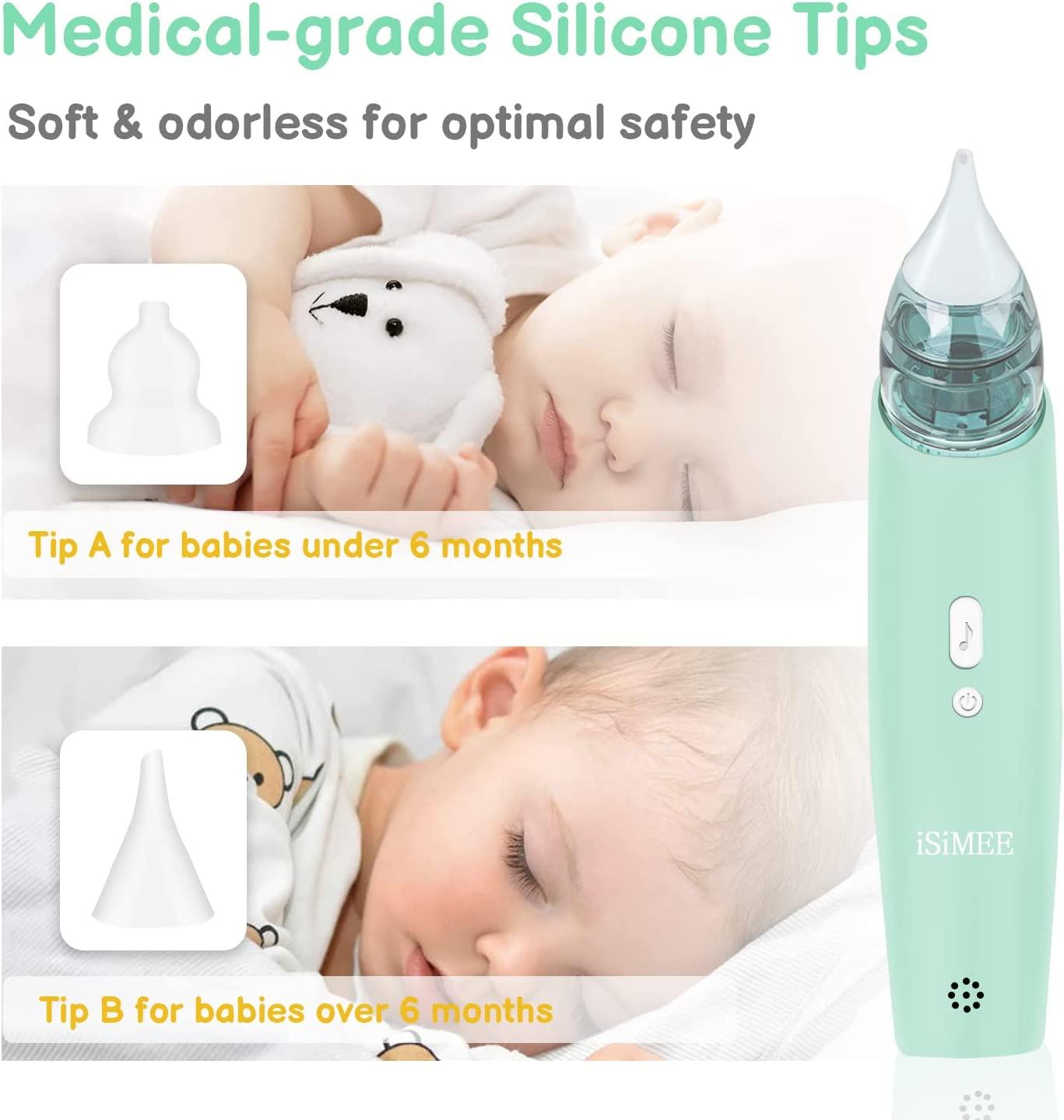 iSiMEE Baby Nasal Aspirator, Safe Hygienic Electric Nose Suction for