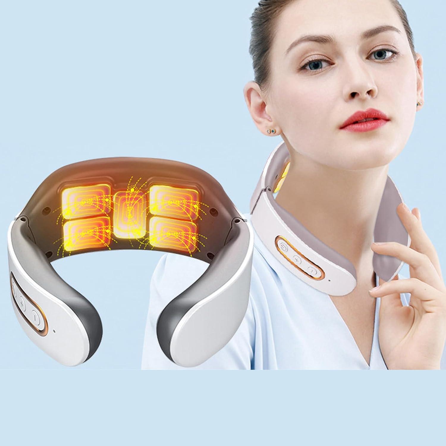 Qcwwy Neck Massager - Intelligent Cervical Massage Device with 8 Intensity Levels | Multifunctional & Electric Neck Protection for Ultimate Relaxation | Buy Now with Express International Delivery | GoSupps.com Qcwwy Neck Massager - Intelligent Cervical Massage Device with 8 Intensity Levels | Multifunctional & Electric Neck Protection for Ultimate Relaxation | Buy Now with Express International Delivery | GoSupps.com