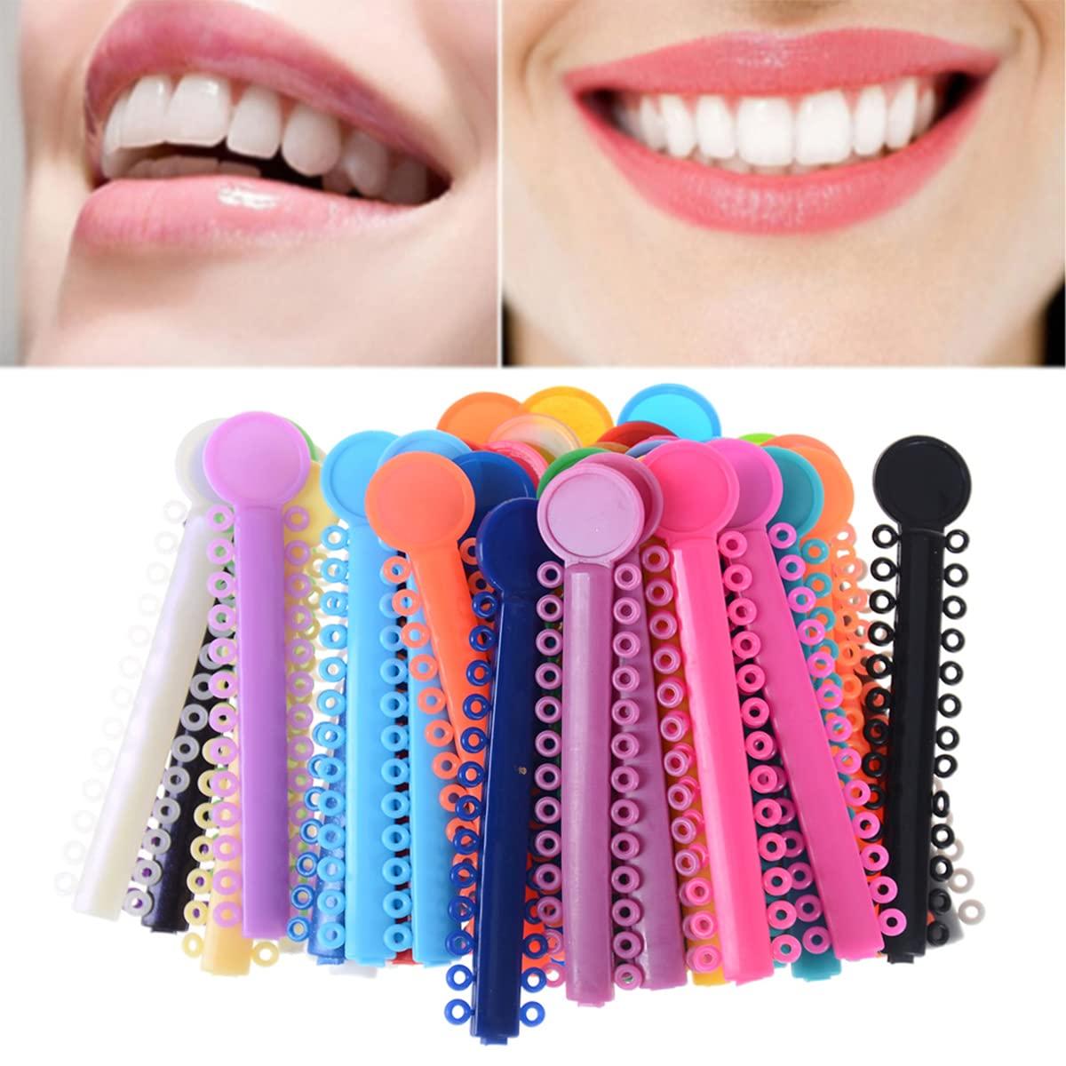 Orthodontic Ligature Ties Braces Color Bands 1040 PCS Annhua Dental  Orthodontic Elastomeric O-Rings Braces Rubber Bands for Braces Brackets  Multicolor