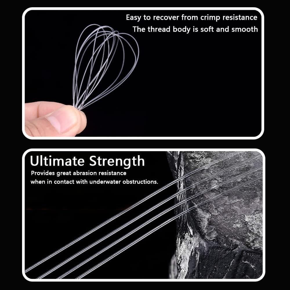 Clear Fishing Line, 110 Yard Nylon Fishing Wire String, Clear Beading String  for Hanging Decorations DIY String Cord