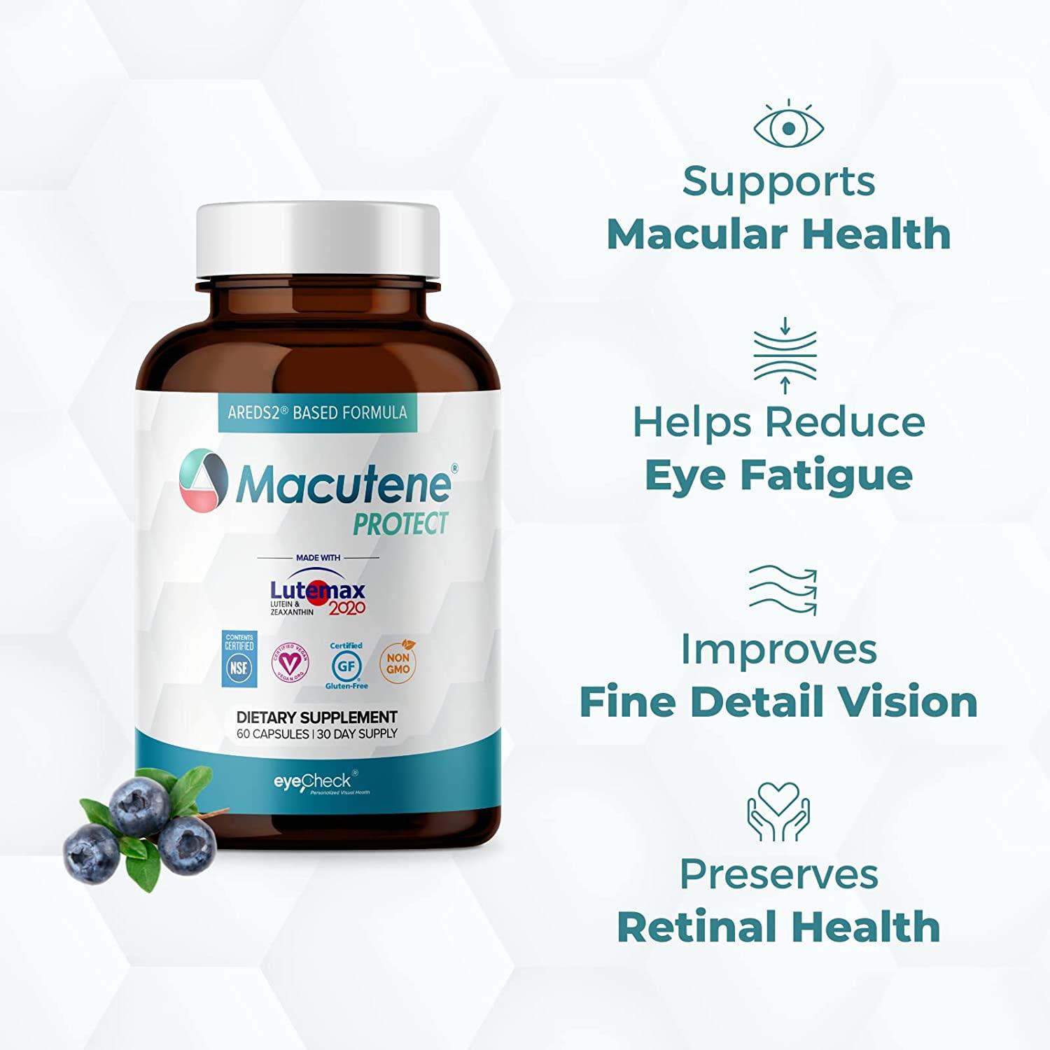 Natural Eye Health Vitamins with Bilberry Zeaxanthin Lutein Macular