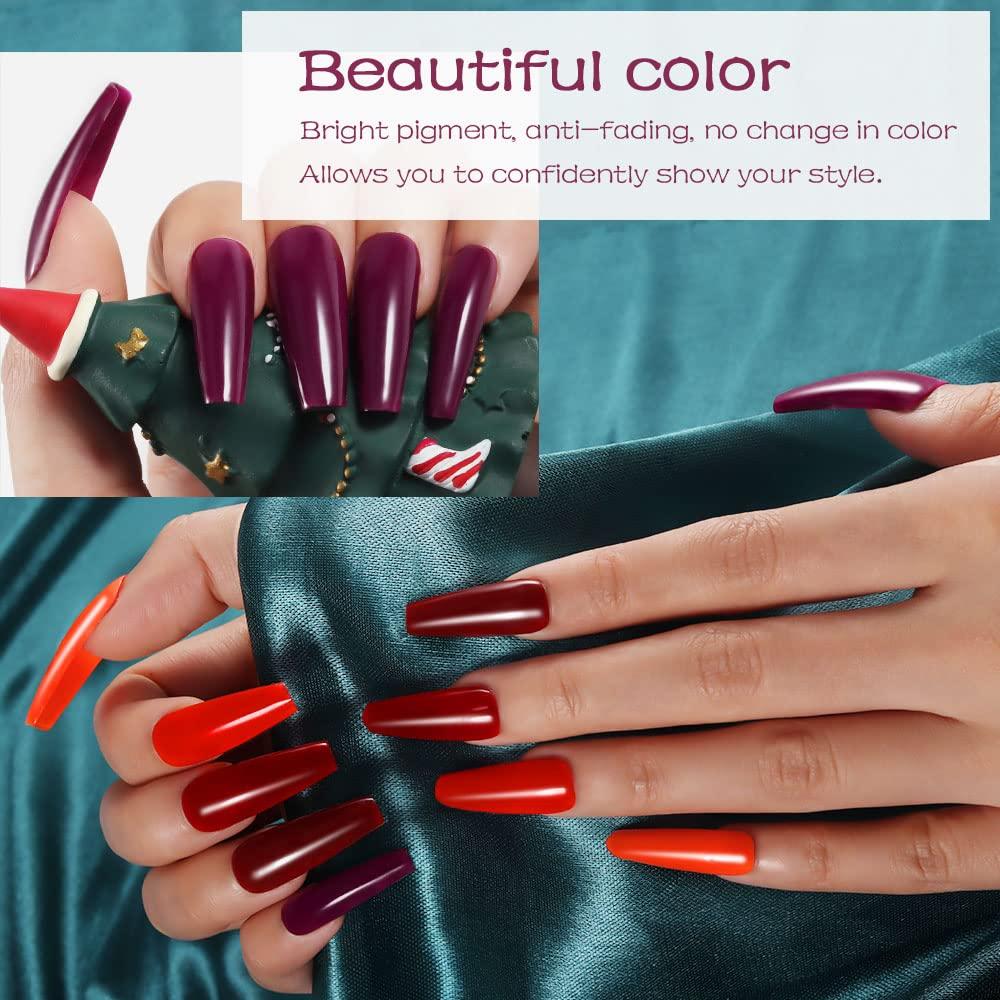 Buy Dark Red Nails for Women by HALF N HALF Online | Ajio.com