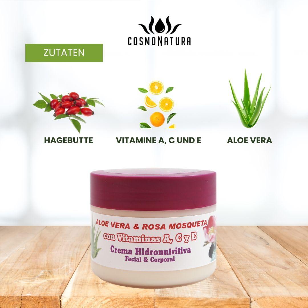 Cosmonatura Aloe Vera & Rose Hip Cream 250ml - Nourishing Night Cream for  Glowing Skin | International Shipping Available | Buy Now with Express  International Delivery | GoSupps.com
