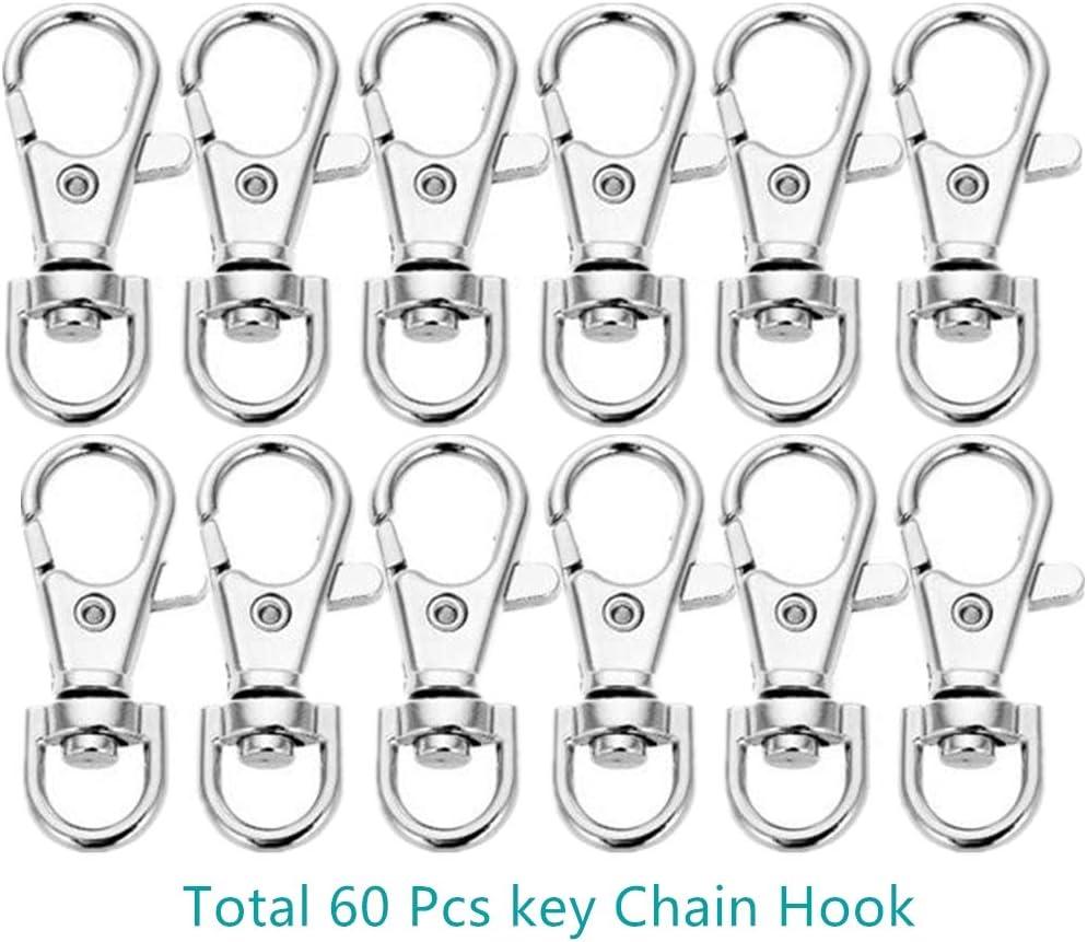 IPXEAD 120PCS Premium Swivel Lanyard Snap Hook with Key Rings