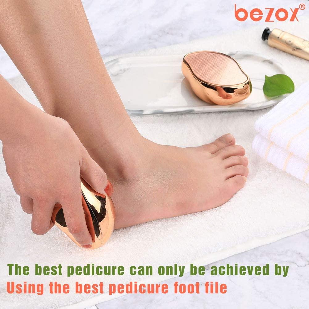 BEZOX Glass Foot File Callus Remover, Crystal Heel File for Wet and Dry  Feet, Portable Hand Sized Pedicure Tool - Orange