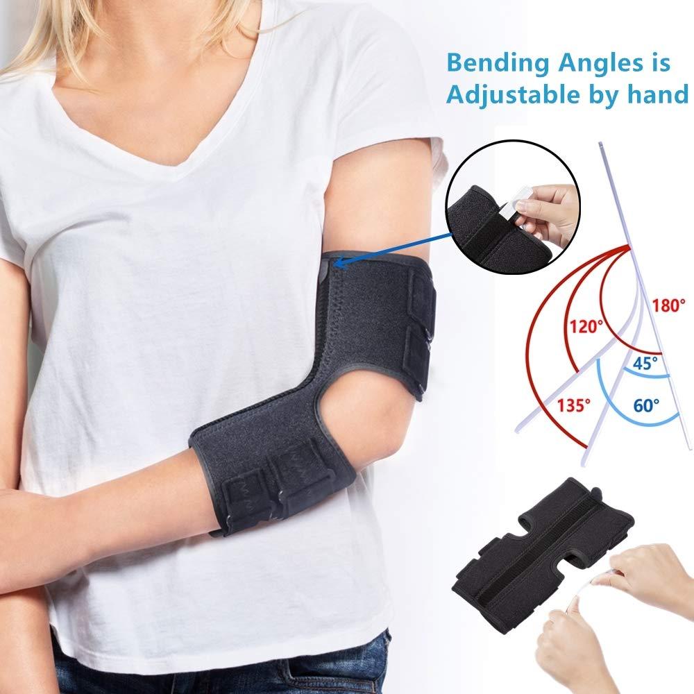 Elbow Brace For Cubital Tunnel Syndrome - Adjustable Ulnar Nerve Support With Removable Splints For Sleeping