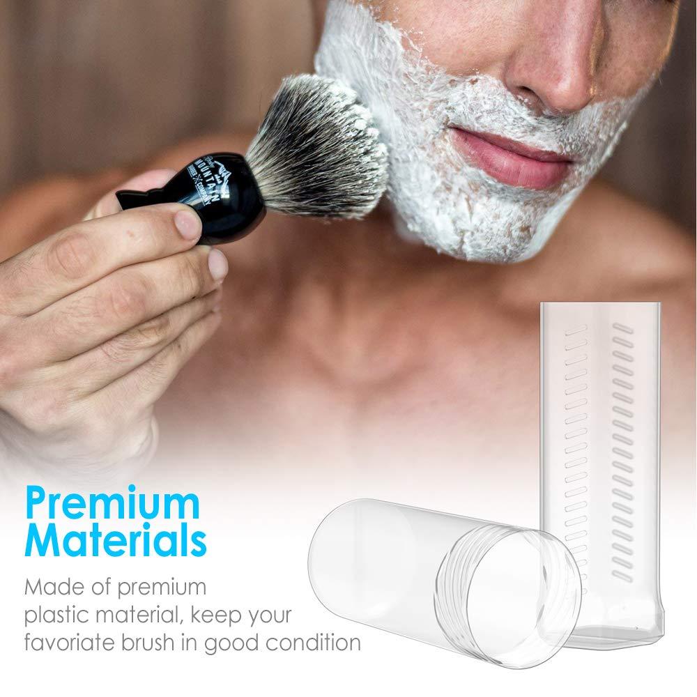 Travel Shaving Brush Case & Holder Stand by Enerfort Adjustable