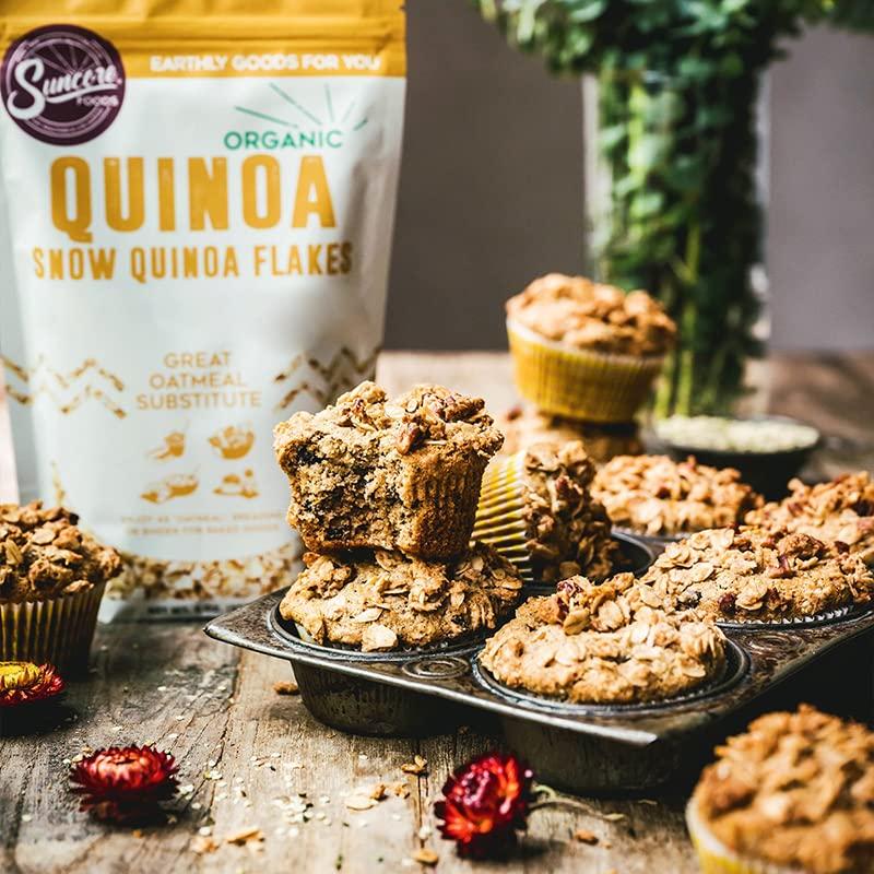 Suncore Foods Organic Quinoa Flakes, GlutenFree, NonGMO, Kosher, 8oz