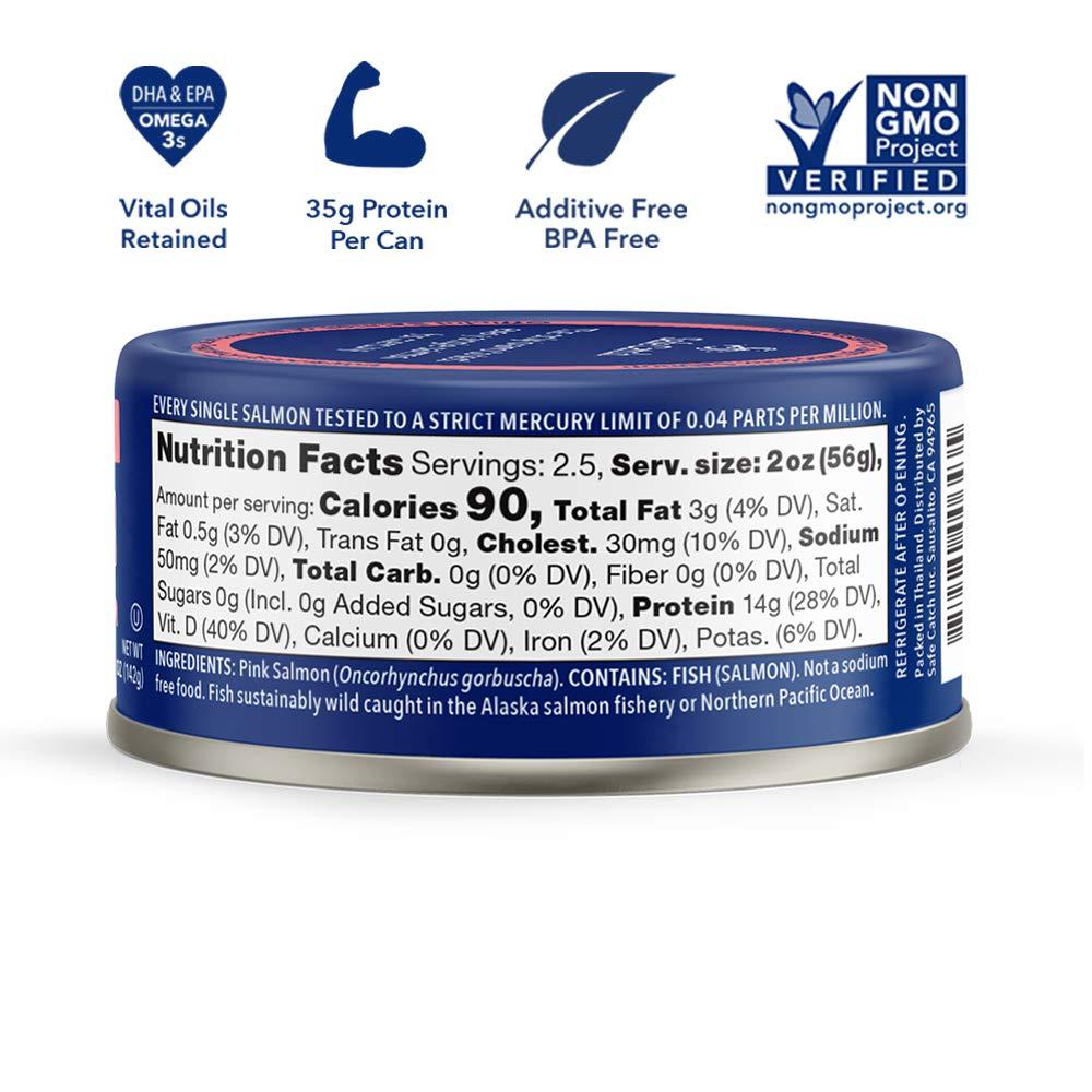 Safe Catch Wild Pacific Pink Salmon Canned WildCaught No Salt Added